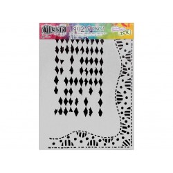 Dylusions Stencil Diamond Border 9x12 by Crafters Workshop *